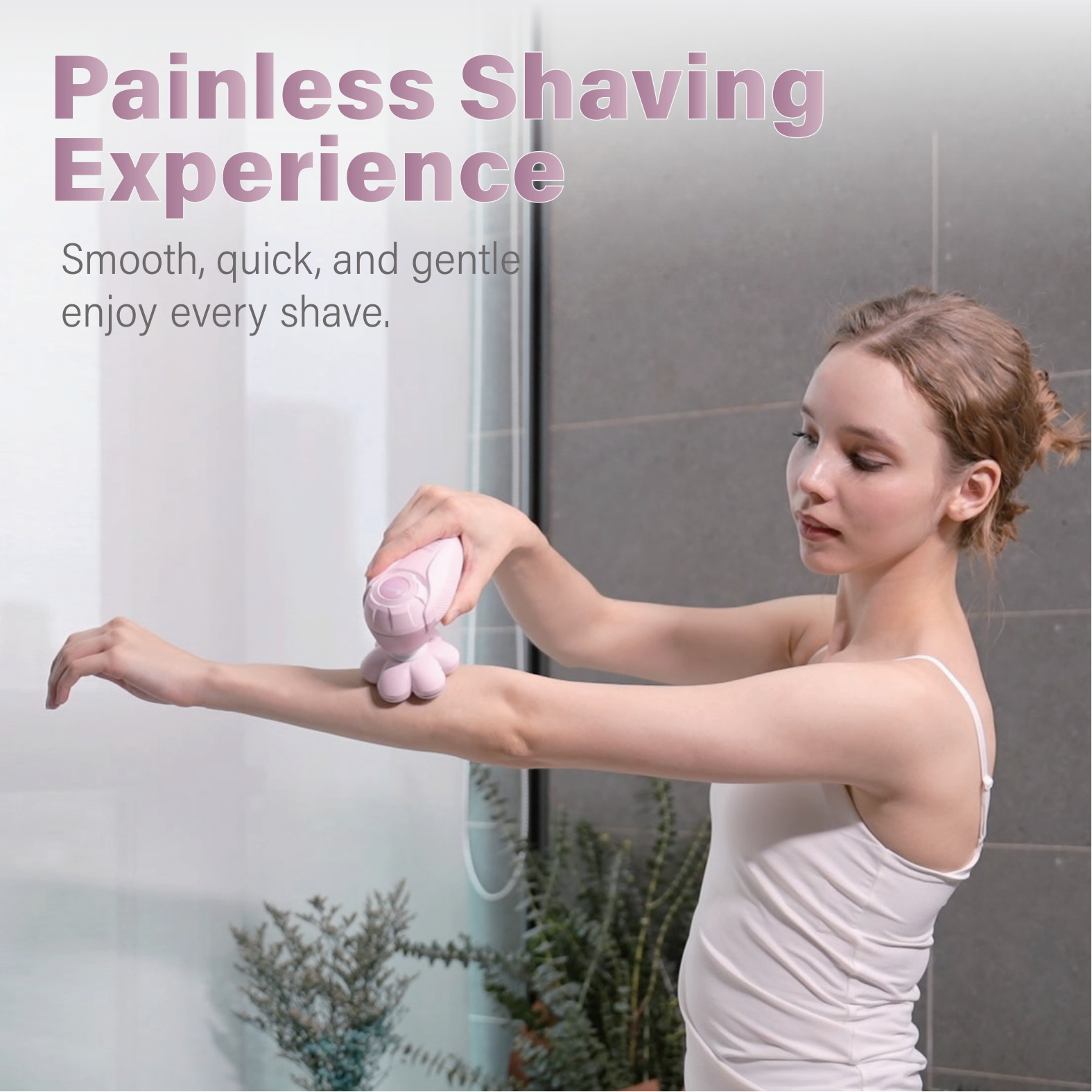 3-in-1 Electric Razor for Women, Painless Bikini Trimmer & Body Shaver, Gentle & Smooth Pink Shaver, Ideal Holiday Gift for Her