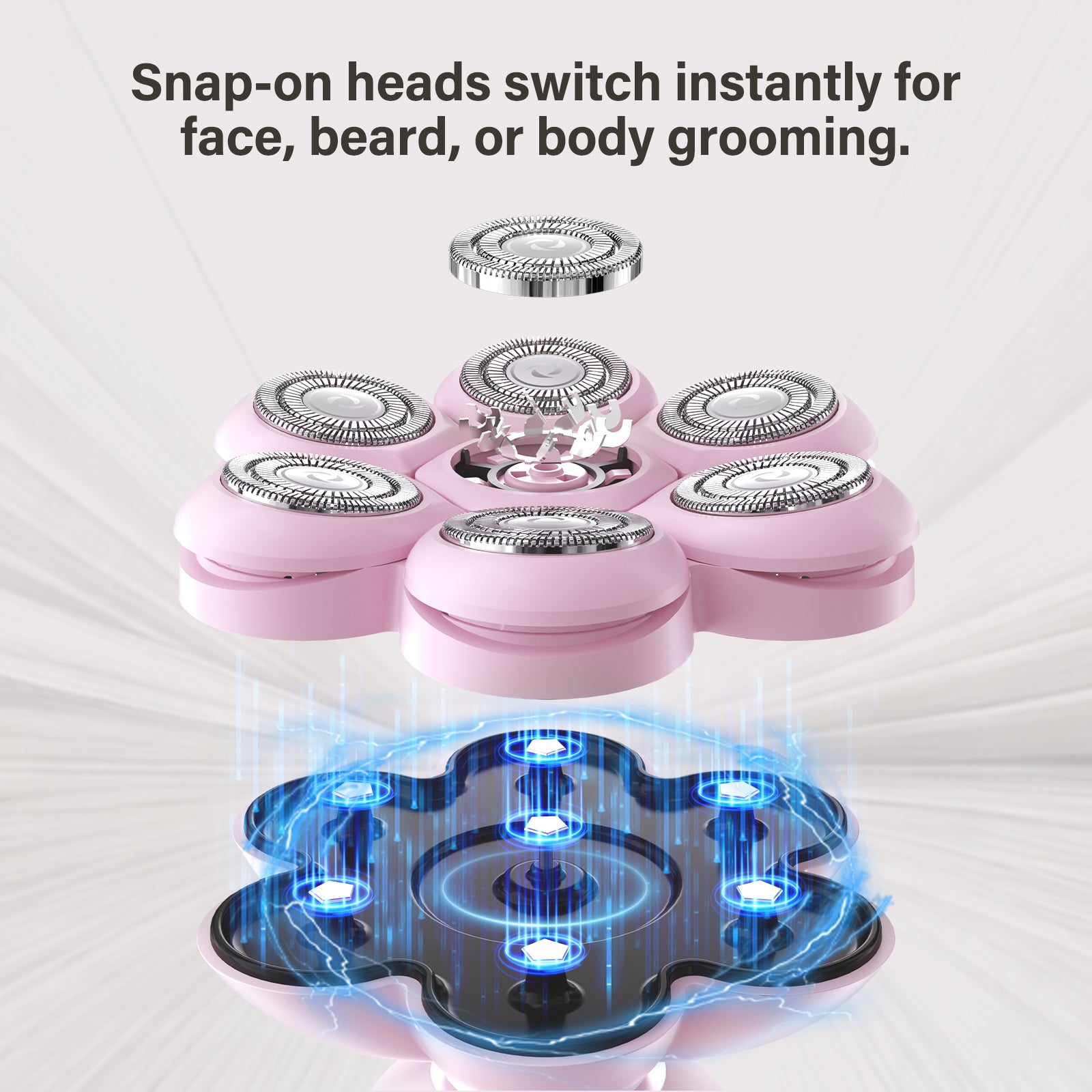 3-in-1 Electric Razor for Women, Painless Bikini Trimmer & Body Shaver, Gentle & Smooth Pink Shaver, Ideal Holiday Gift for Her