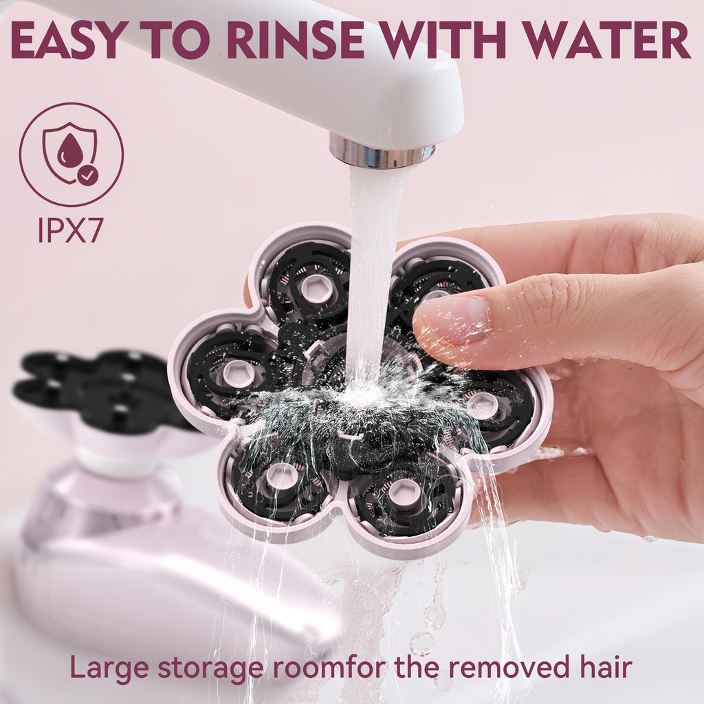 7D Floating Replacement Shaving Heads, Magnetic Detachable Blade, Pink