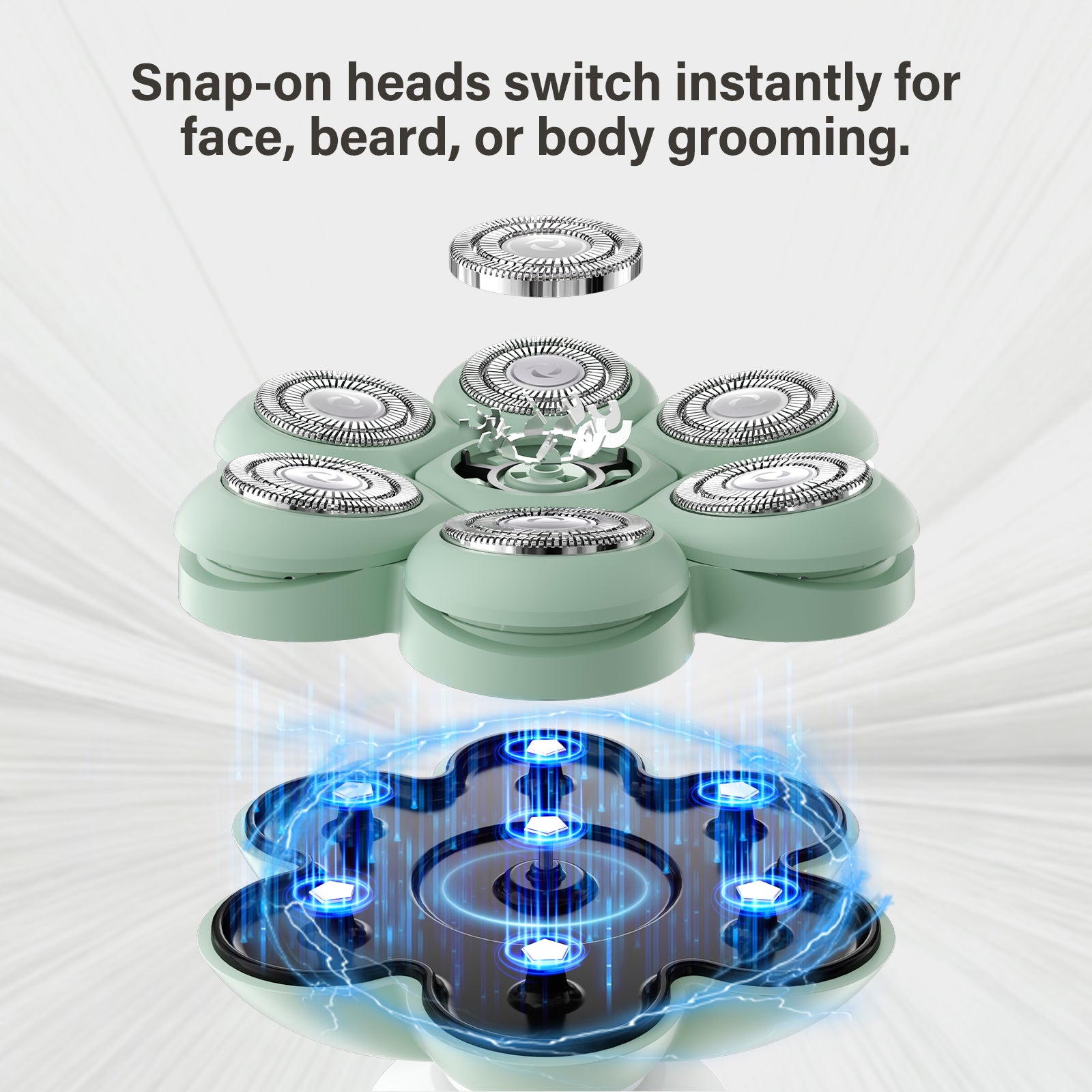 3-in-1 Groomer Shaver for Men, Bald Head Shaver & Beard Trimmer, Men’s Electric Shavers, Ideal Grooming Gift Set for Men