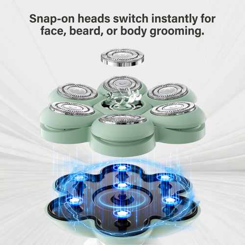 3-in-1 Groomer Shaver for Men, Bald Head Shaver & Beard Trimmer, Men’s Electric Shavers, Ideal Grooming Gift Set for Men