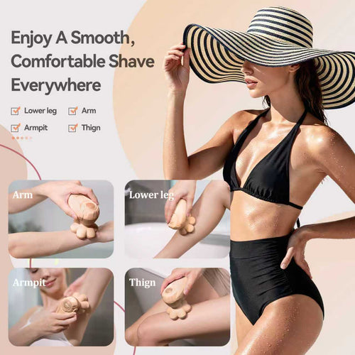 3-in-1 Electric Razor for Women’s Legs & Bald Head, Grooming Kit with 7D Magnetic Blade,  Ideal Holiday Gift, Mocha