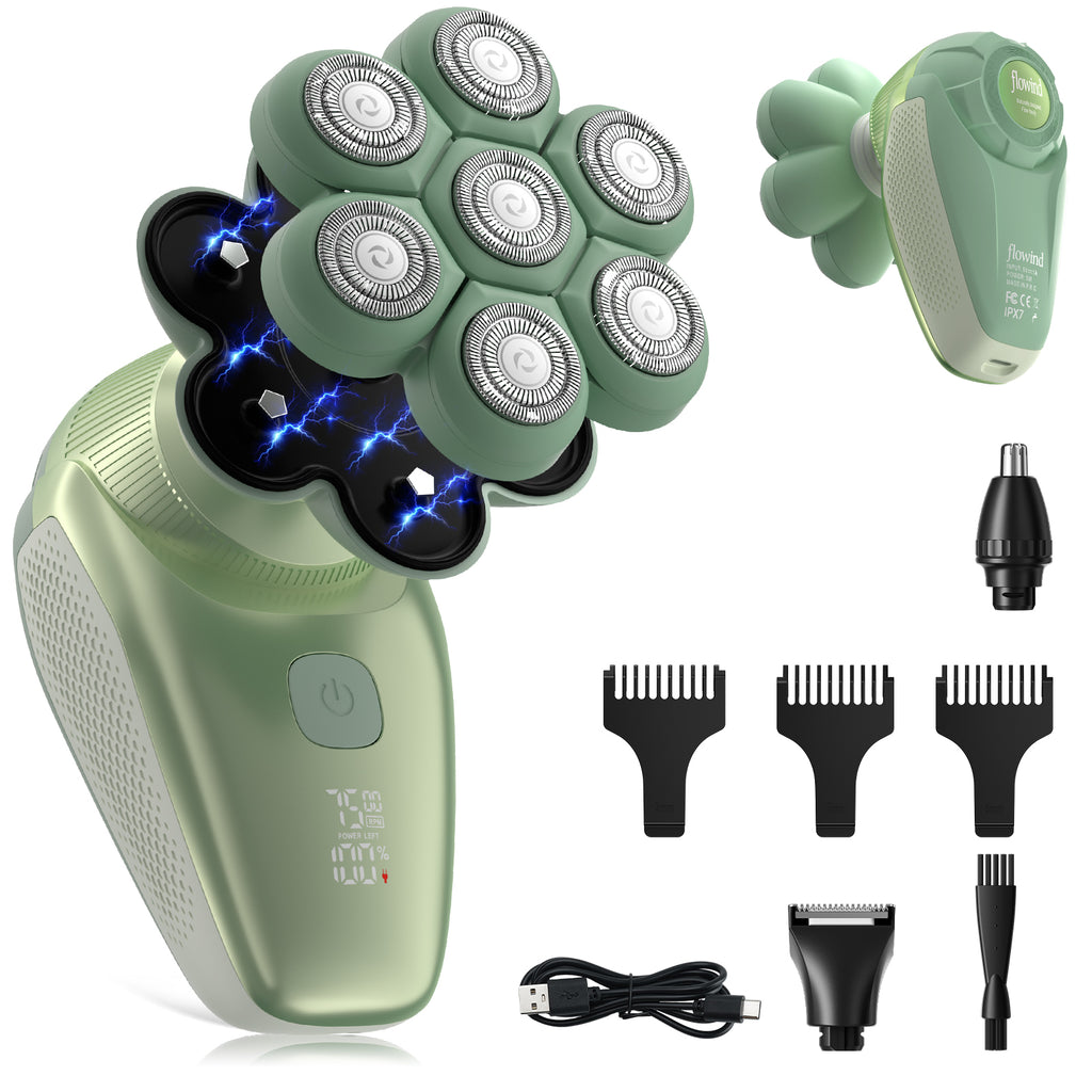 3-in-1 Groomer Shaver for Men, Bald Head Shaver & Beard Trimmer, Men’s Electric Shavers, Ideal Grooming Gift Set for Men